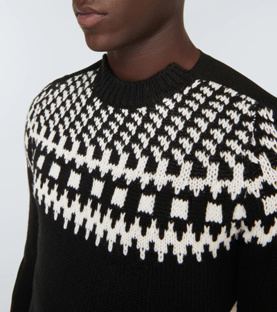 Shop Alexander Mcqueen Cashmere Sweater In Black/ivory