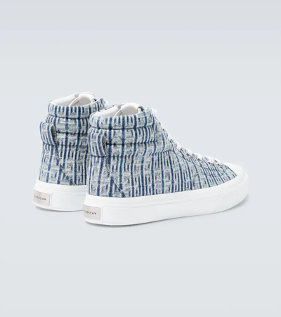 Shop Givenchy 4g Jacquard Sneakers In Denim Blue