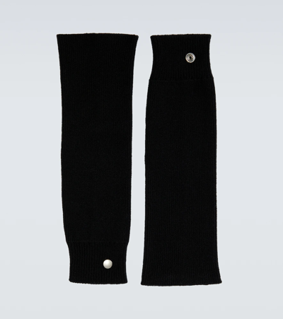 Shop Rick Owens Cashmere Arm Warmers In Black