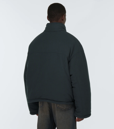 Shop Balenciaga Bb Reversible Jacket In Washed Black