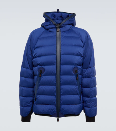 Shop Moncler Barnave Hooded Down Jacket In Inchiostro