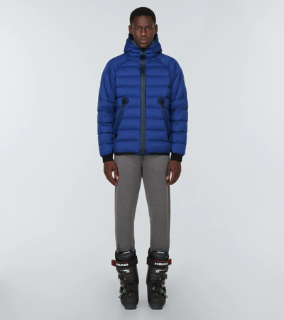 Shop Moncler Barnave Hooded Down Jacket In Inchiostro