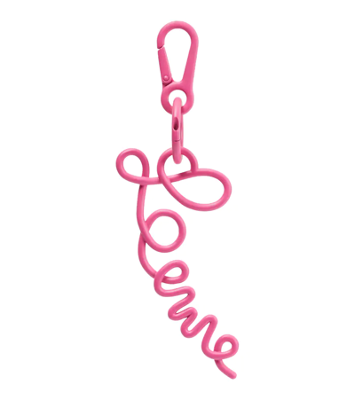 Loewe Logo Signature Key Holder In Neon Pink | ModeSens