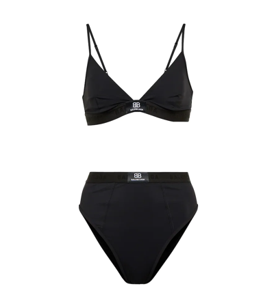 Shop Balenciaga Sporty Bikini In Black