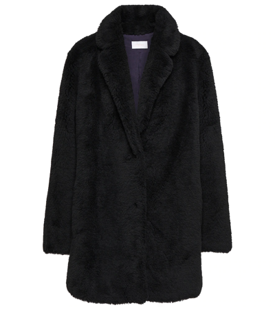 Shop Yves Salomon Meteo Wool Coat In Noir