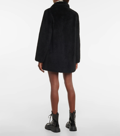 Shop Yves Salomon Meteo Wool Coat In Noir
