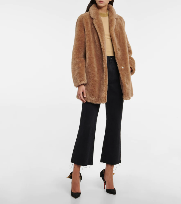 Yves Salomon - Meteo Brown Notched Lapel Coat