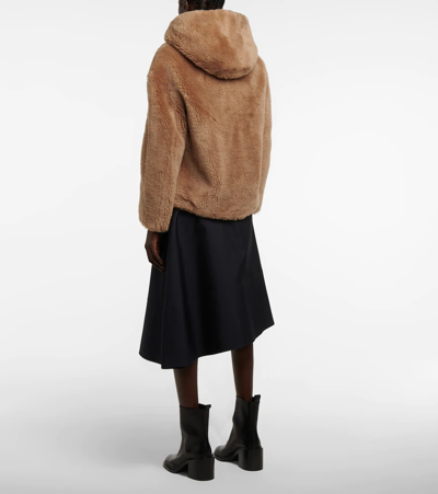 Shop Yves Salomon Meteo Hooded Wool Jacket In Ble