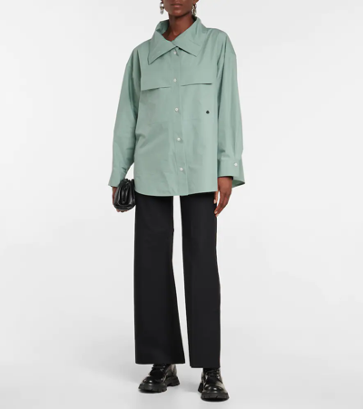 Shop Moncler Genius 2 Moncler 1952 Cotton Twill Jacket In Aqua