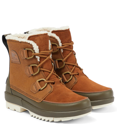 Shop Sorel Torino Ii Wp Snow Boots In Velvet Tan Olive Green