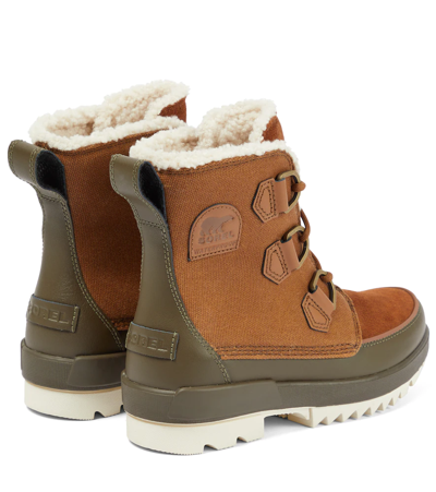 Shop Sorel Torino Ii Wp Snow Boots In Velvet Tan Olive Green
