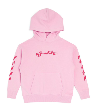 Shop Off-white Logo Hoodie (4-12 Years) In Pink