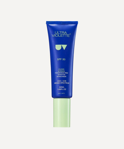 Ultra Violette Clean Screen Spf 30 Fragrance Free Weightless Gel Skinscreen 50ml