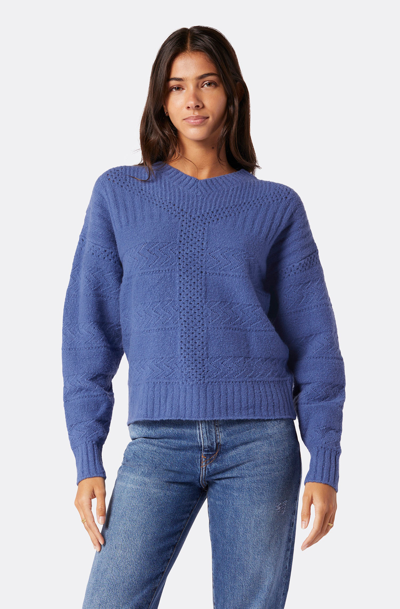 Shop Joie Calvaire Crew Neck Sweater In Blue