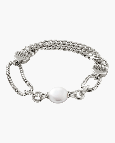 Shop John Hardy Women's Sterling Silver & Freshwater Pearl Classic Chain Bracelet