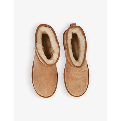 Ugg Biscuit Suede Classic Mini Ii Ankle Boots In Tan