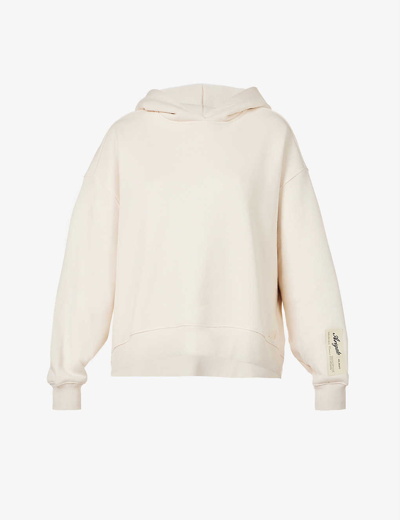 Shop Axel Arigato Local Brand-embroidered Organic-cotton Hoody In Pale Beige