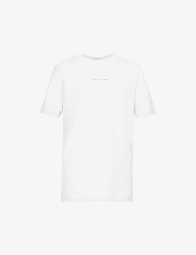 Shop Alyx Back-print Regular-fit Cotton-jersey T-shirt In White
