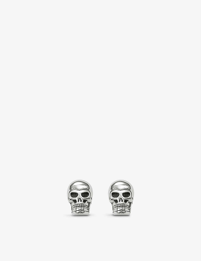 Shop Thomas Sabo Women's Plain Skull Sterling-silver Stud Earrings