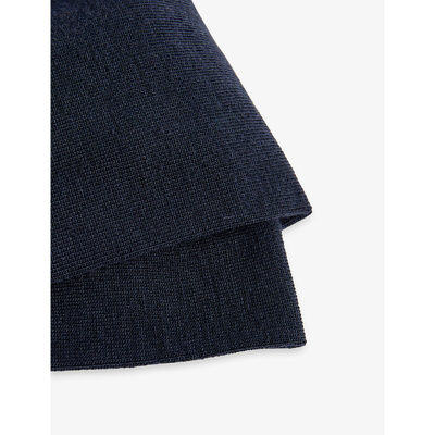 Shop Falke Women's 6379 Dark Navy Softmerino Wool-blend Tights In Blue