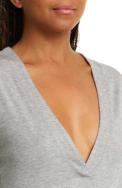 Shop Capsule 121 The Adhara Plunge Neck Knit Top In Grey