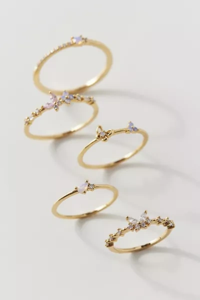 Shop Girls Crew Heavenly Mari Ring Set In Gold