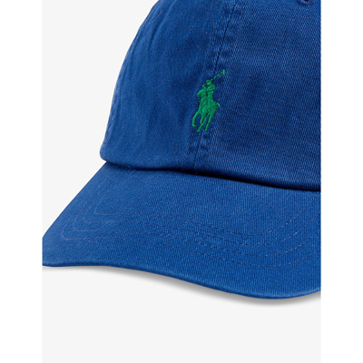 Shop Polo Ralph Lauren Classic Sport Logo-embroidered Cotton Cap In Harrison Blue