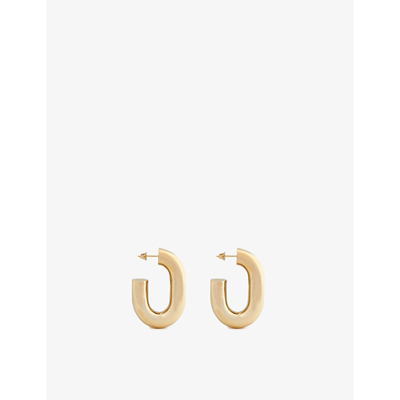 Shop Rabanne Xl Link Gold-tone Hoop Earrings