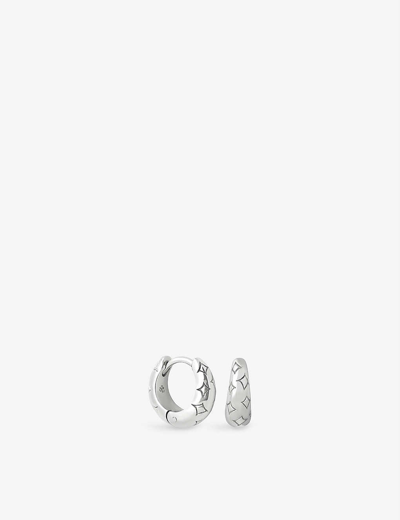 Shop Astrid & Miyu Women's Silver Cosmic Star Recycled Sterling-silver Hoop Earrings