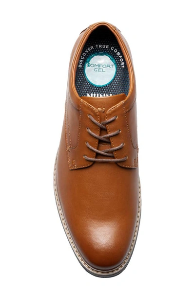 Nunn Bush Carmelo Plain Toe Derby In Cognac