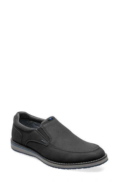 Nunn Bush Hyde Ii Moc Toe Slip-on Loafer In Black