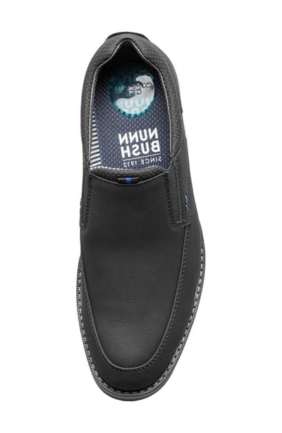 Nunn Bush Hyde Ii Moc Toe Slip-on Loafer In Black