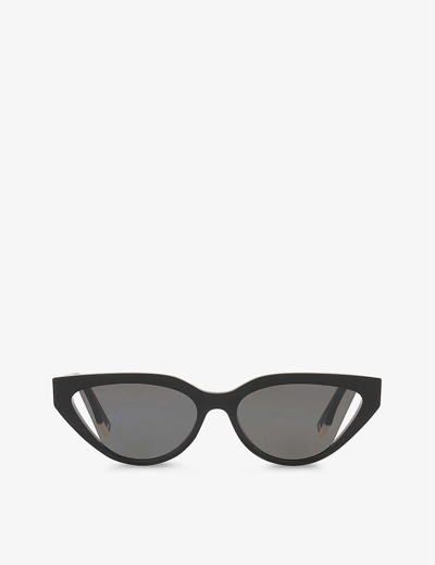 Shop Fendi Women's Black Fe40009i Way Cat-eye Acetate Sunglasses
