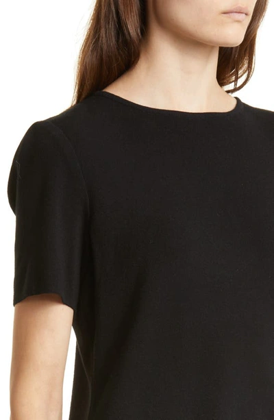 Shop Misook Jewel Neck Knit T-shirt In Black