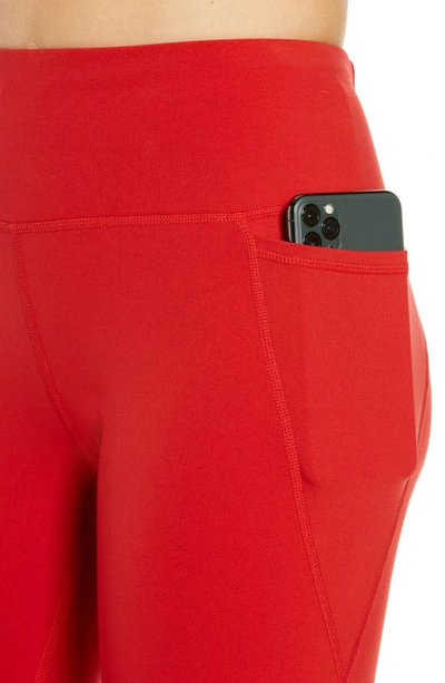 Shop Sweaty Betty Power Pocket Workout 7/8 Leggings In Cardinal Red