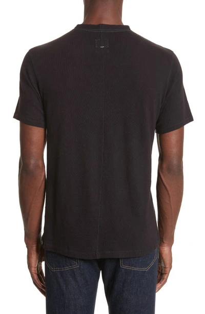 Shop Rag & Bone Classic Short Sleeve Henley In Jet Black