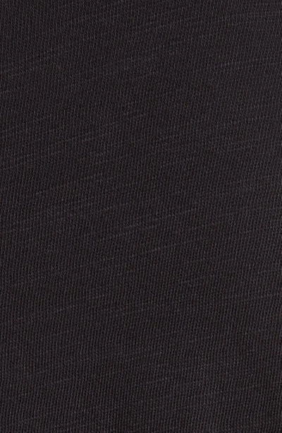 Rag & Bone Black Cotton Classic Short Sleeve Henley In Jet Black