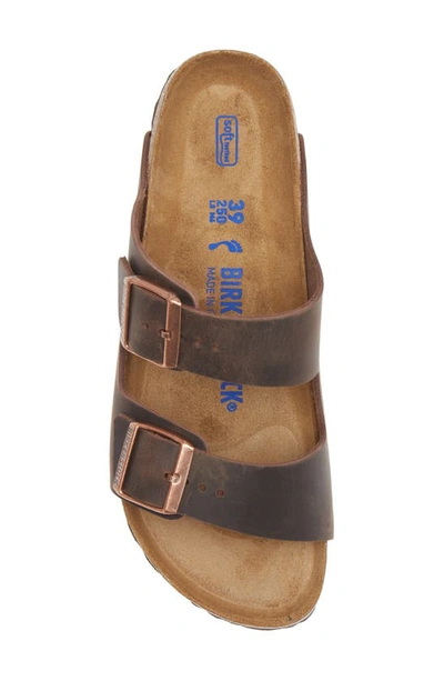 Shop Birkenstock Arizona Slide Sandal In Habana Leather