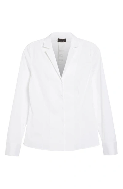 Shop Akris Cotton Poplin Blouse In White