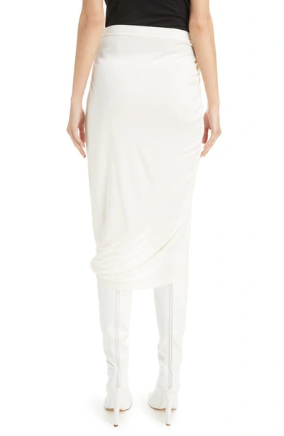 Shop Dries Van Noten Gathered Skirt In White 1