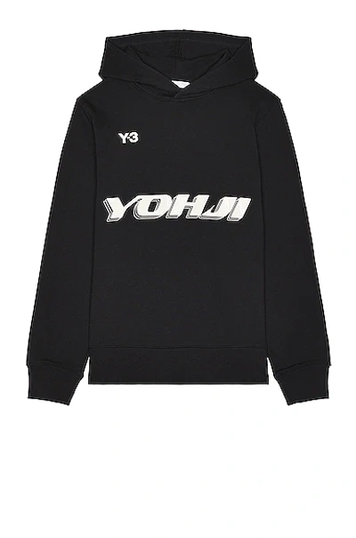 Shop Y-3 U Gfx Hoodie In Black