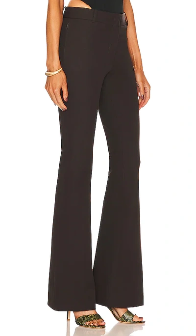 Frame Le High Flare Stretch-cotton Twill Flared Pants In Americano