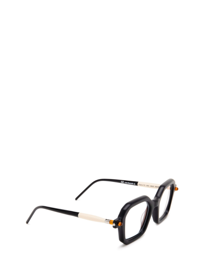 Shop Kuboraum Eyeglasses In Black Matt &amp; Cream Black Shine