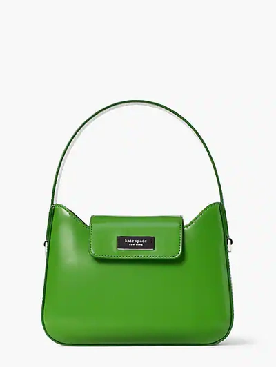 KATE SPADE Sam Icon Leather Mini Pochette For Women (Green, OS)