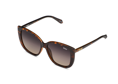 Shop Quay Ever After Large In Tortoise,smoke Taupe Polarized