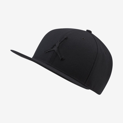 Shop Jordan Pro Jumpman Snapback Hat In Black,black,black,black