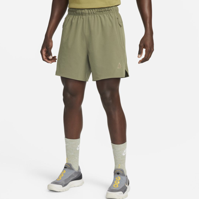 Shop Nike Men's  Acg Dri-fit "new Sands" Shorts In Green