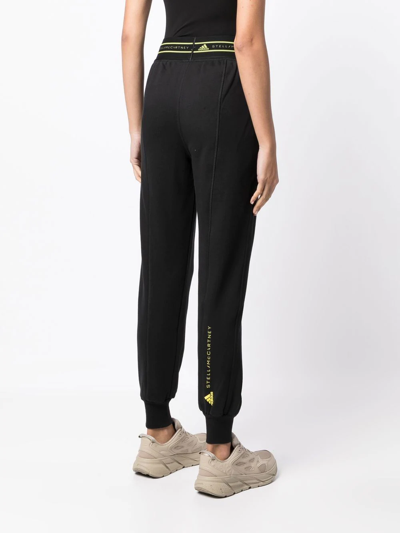 Shop Adidas By Stella Mccartney Logo-waistband Track Pants In Schwarz