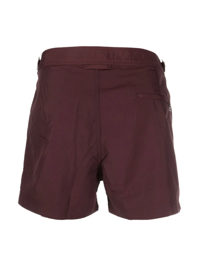 Shop Orlebar Brown Springer Concealed-front Fastening Swim Shorts In Red
