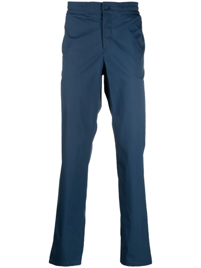 Shop Orlebar Brown Mid-rise Straight-leg Trousers In Blau
